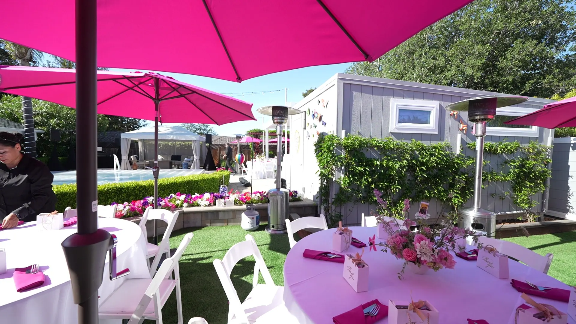 Dessert and pastry display styled for a celebration in Palo Alto