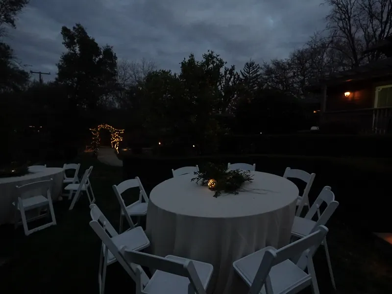 Server passing trays of appetizers to guests at a Los Gatos reception