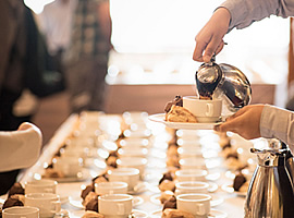 Tea is being served at a corporate event in mountain view